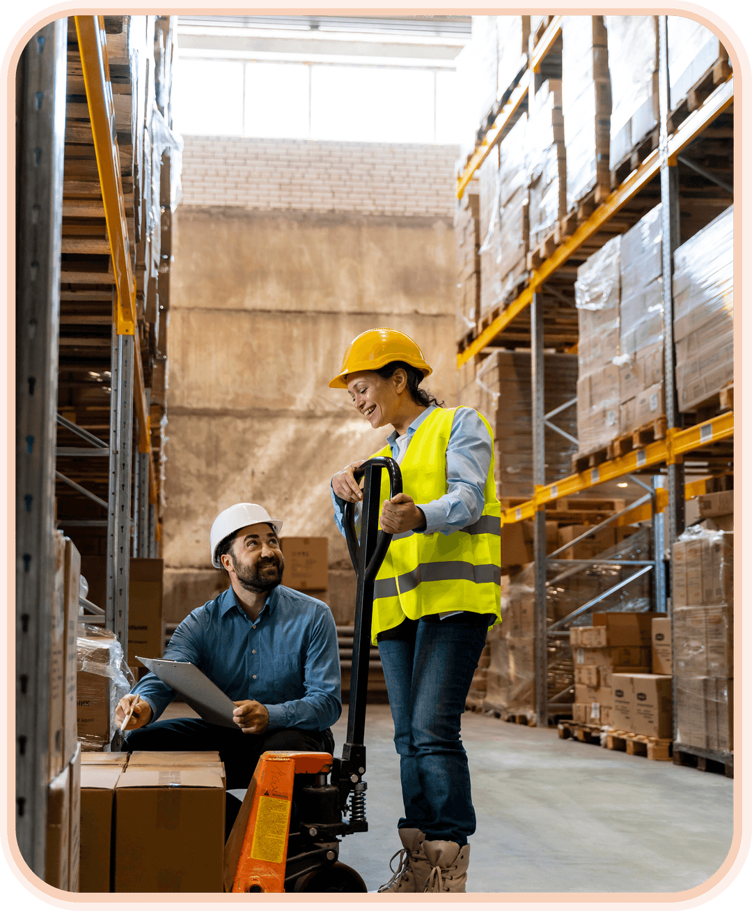 B2B Contractors working in the warehouse